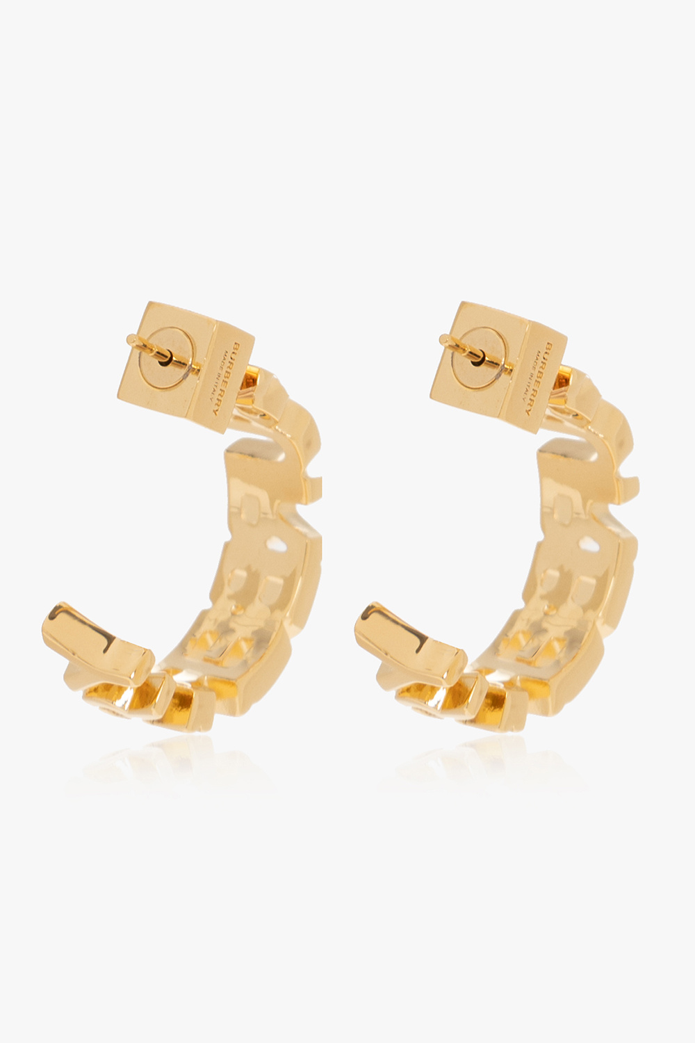 Gold Earrings with logo Burberry - Burberry TB monogram tie